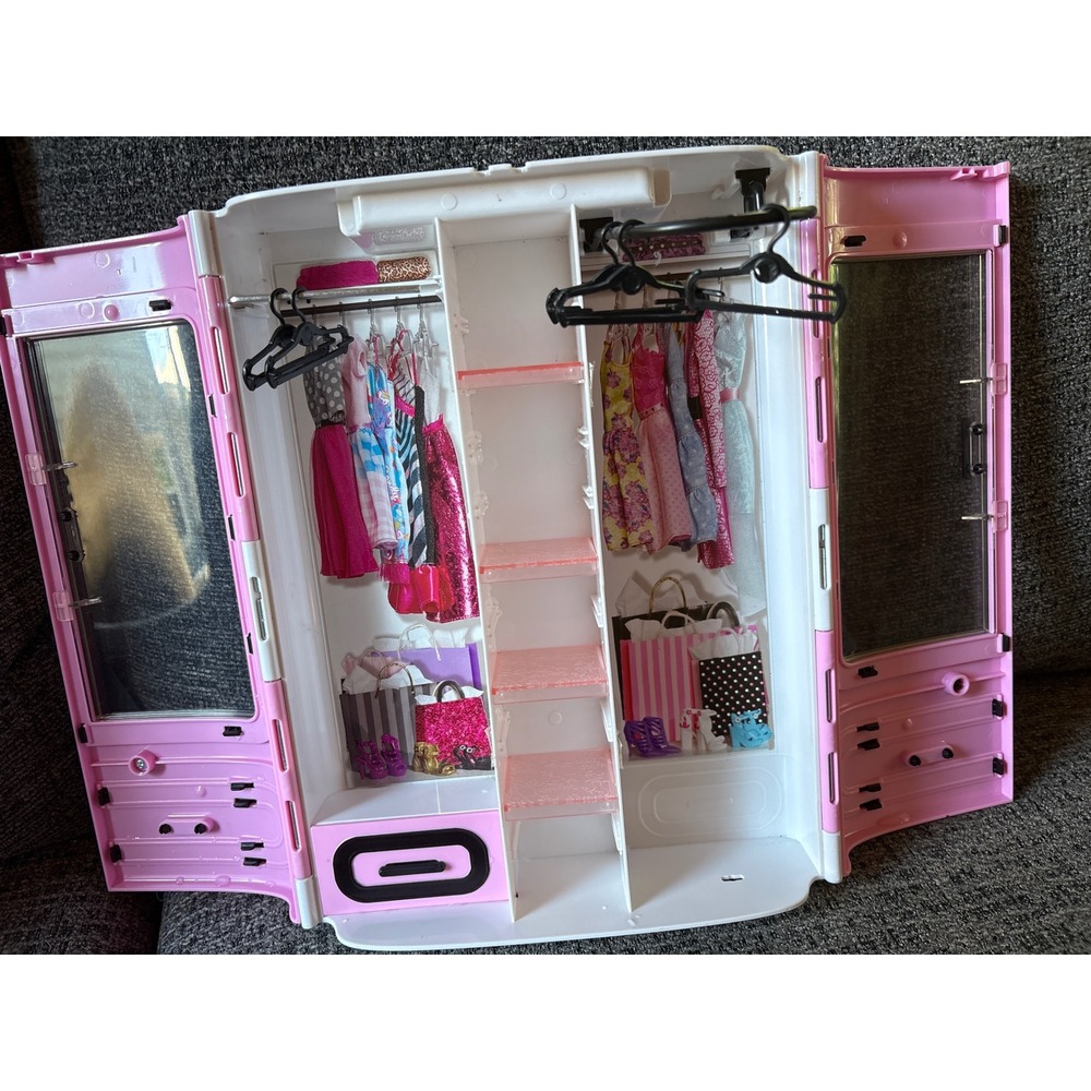 Barbie Fashionista Ultimate Closet Pink Portable Doll Carrying Case Storage Toy